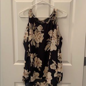 Cold shoulder floral blouse